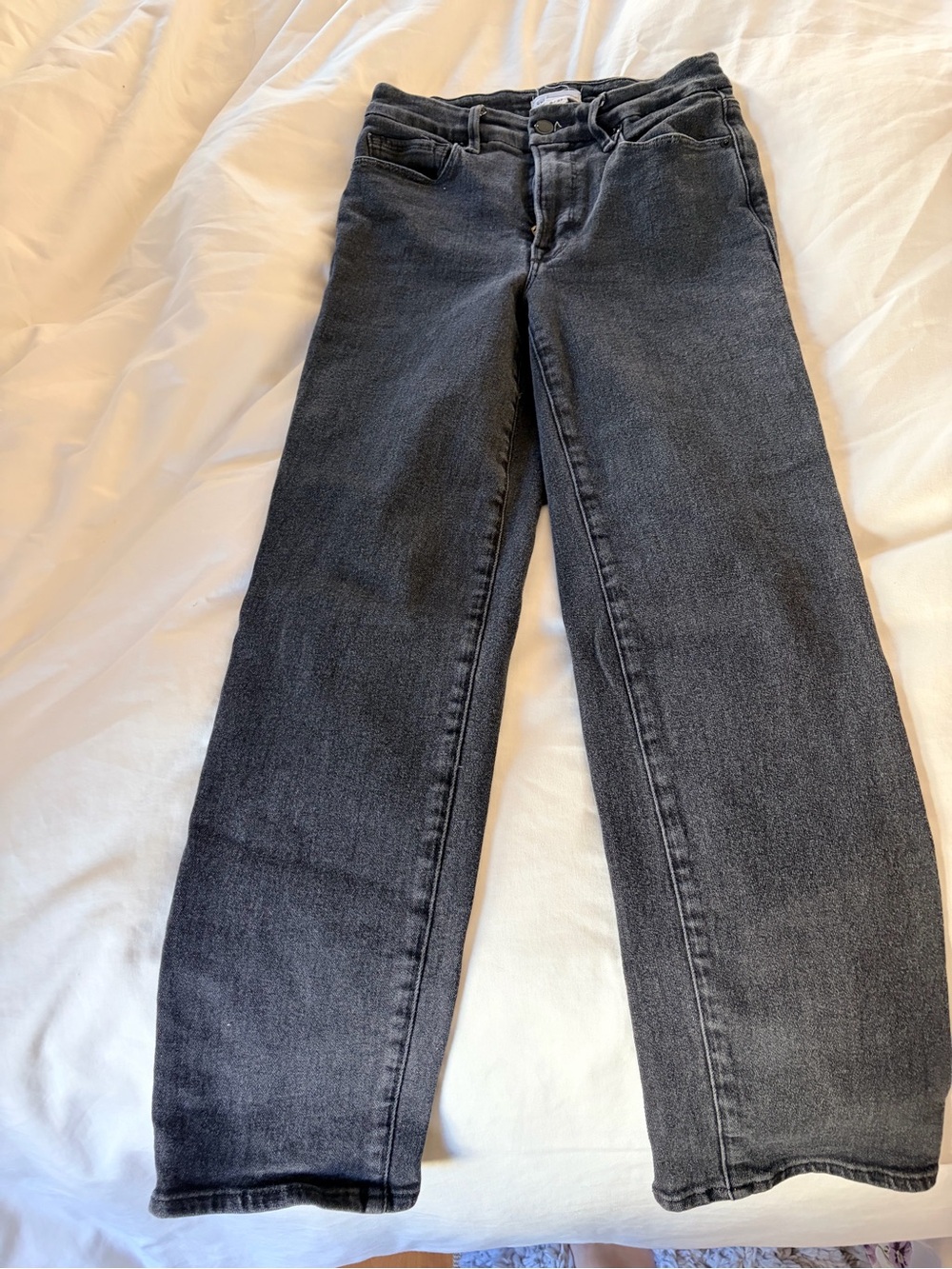 Good American Gray Washed Denim Jeans